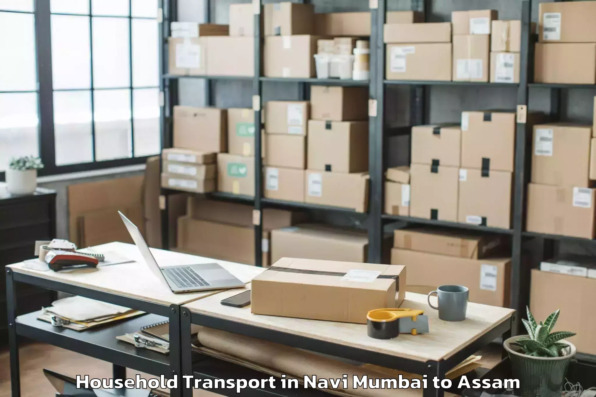 Top Navi Mumbai to Dergaon Household Transport Available